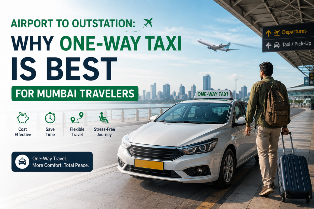 Mumbai Airport Taxi One Way Taxi Mumbai Mumbai to Outstation Taxi Airport to Outstation Taxi One Way Cab Mumbai Outstation Taxi Mumbai Mumbai Airport Cab One Way Taxi Service Outstation Cab Service